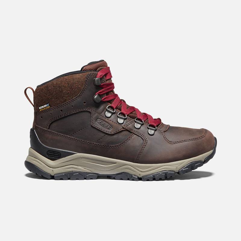 Keen Innate Leather Wanderstiefel Damen DE-70251 Chestnut/Red Dahlia - Keen Damenschuhe Braun